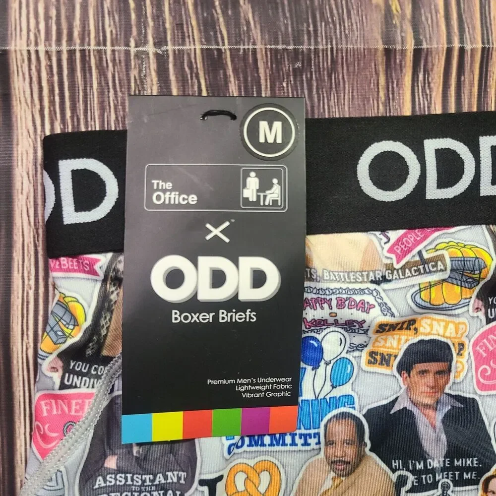 Odd Sox Boxer Briefs Mens Medium The Office Funny Graphic Print Dunder Mifflin - Picture 12 of 12